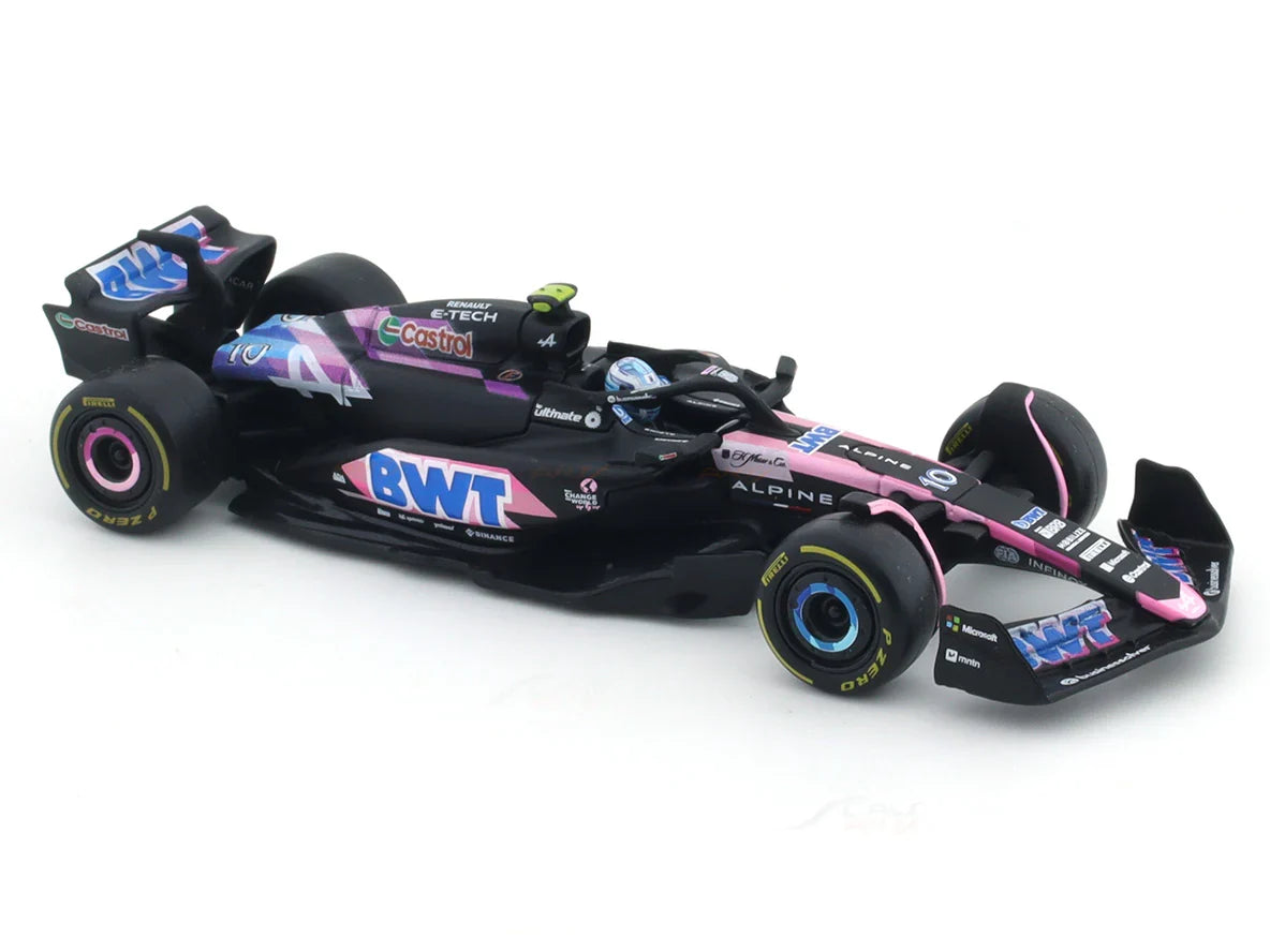 2024 Alpine A524 No. 10 Pierre Gasly 1:43 Bburago Formula 1 diecast scale model car