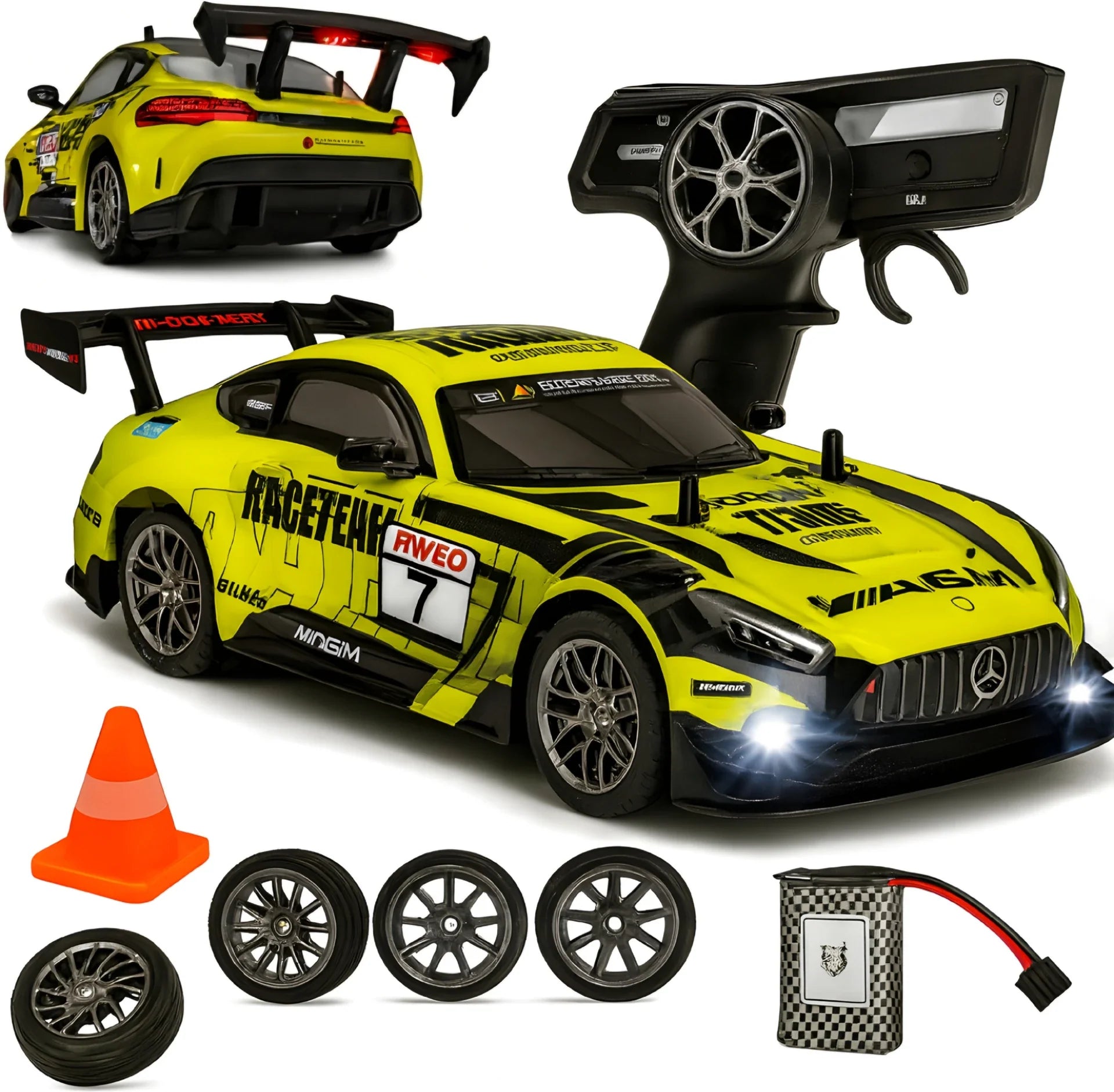High Speed Drift RC Car – 25 km/h, 4X4 (1:16)(Yellow Track)