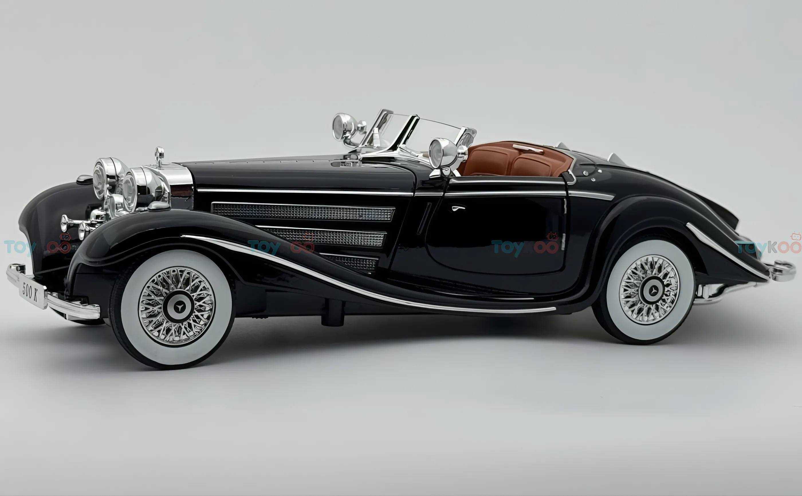 1936 Mercedes Benz 500K 1:24 Roadster diecast scale model car collectible | Assorted Colors