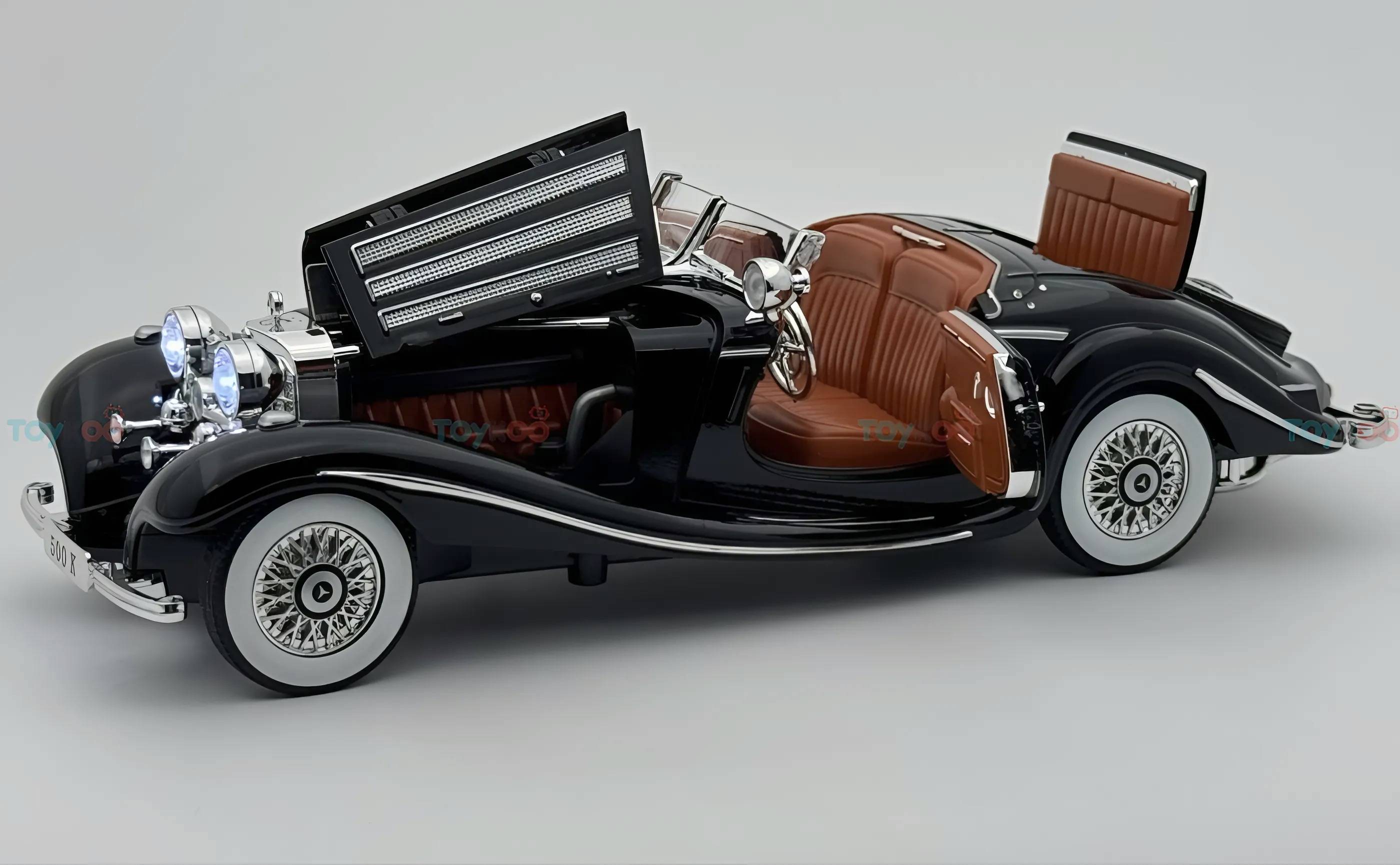 1936 Mercedes-Benz 500K 1:18 roadster  diecast scale model car - Big Size